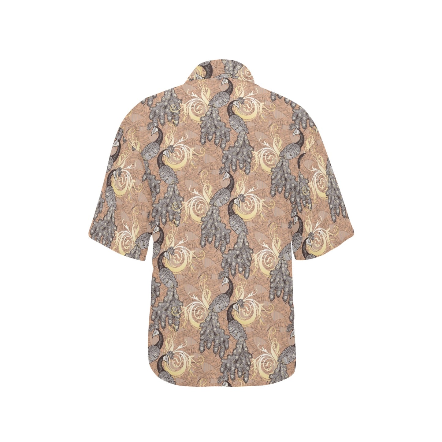 Peacock Pattern Print Design A05 Women's Hawaiian Shirt