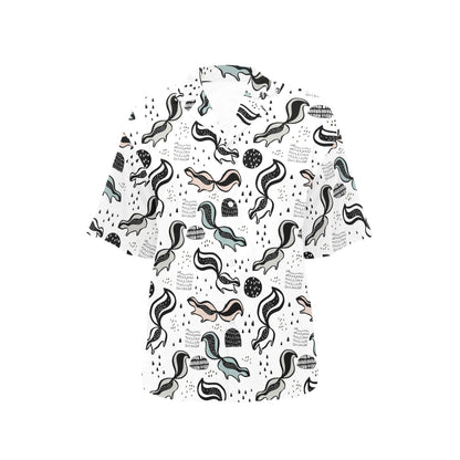 Skunk Print Design LKS303 Women's Hawaiian Shirt