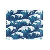 Ocean Wave Pattern Print Men's ID Card Wallet