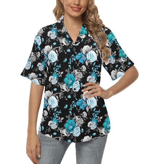 Rose Pattern Print Design A02 Women's Hawaiian Shirt