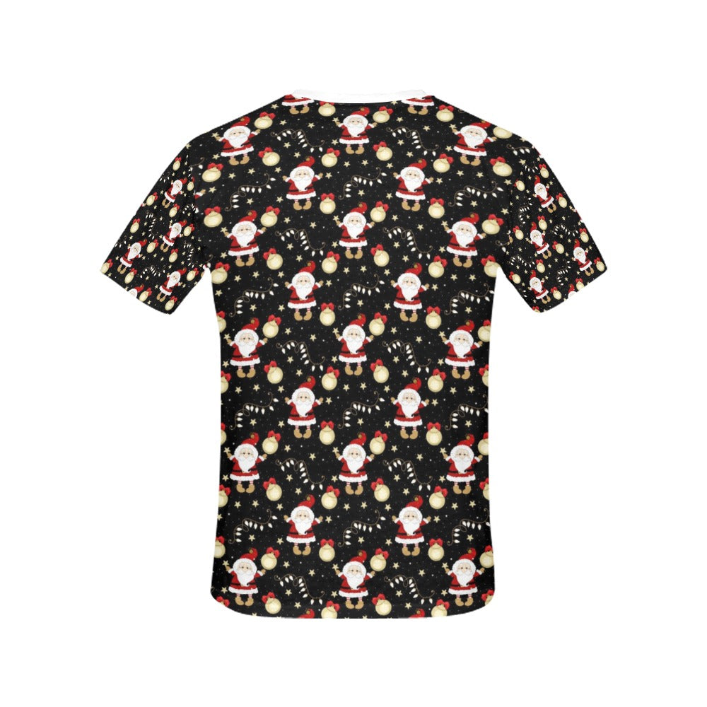 Santa Christmas Themed Print Design LKS307 Women's  T-shirt