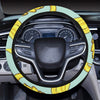 Banana Pattern Print Design BA04 Steering Wheel Cover with Elastic Edge