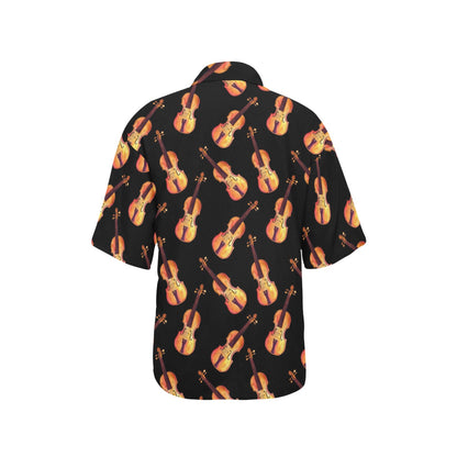 Violin Pattern Print Design 04 Women's Hawaiian Shirt