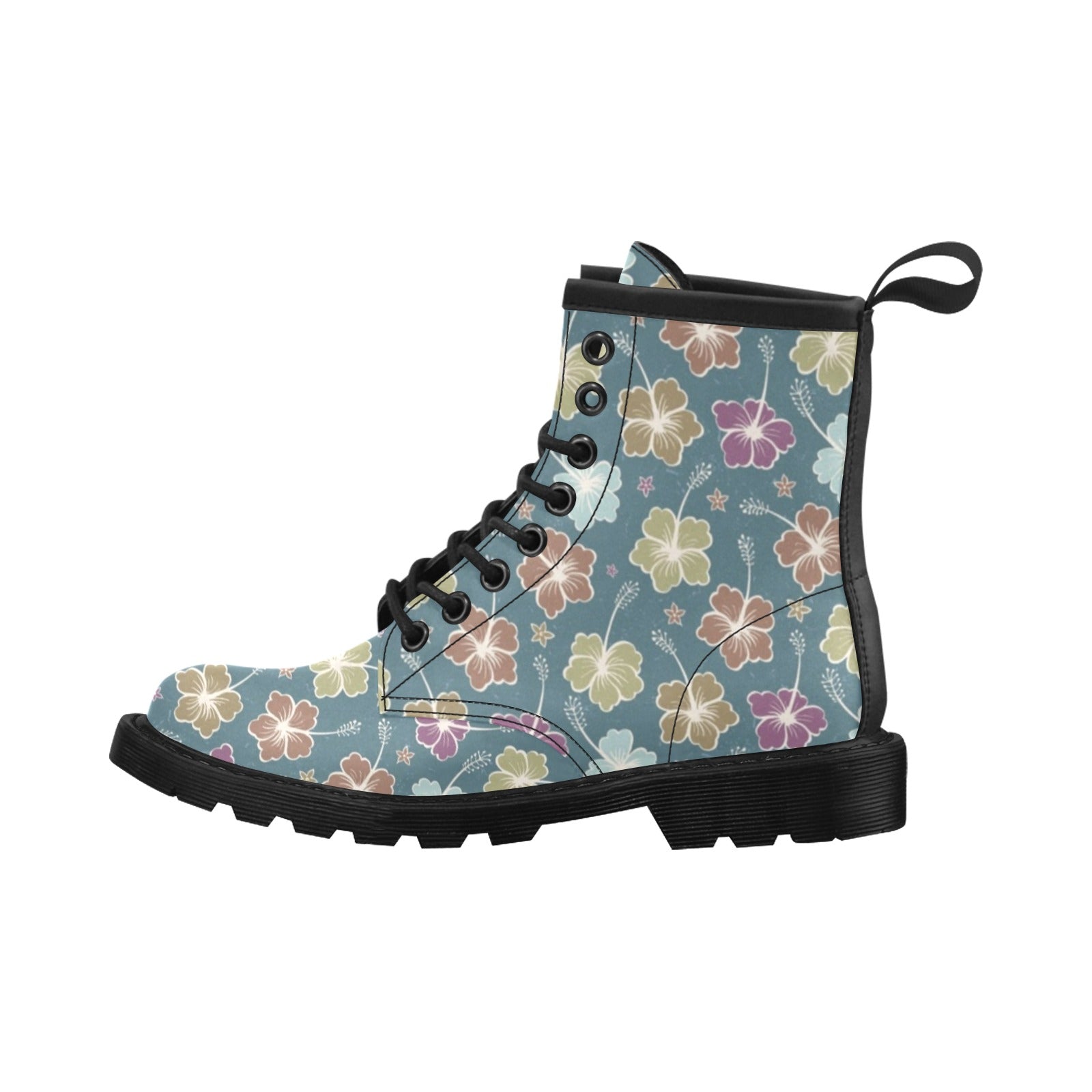 Hibiscus Pattern Print Design HB033 Women's Boots