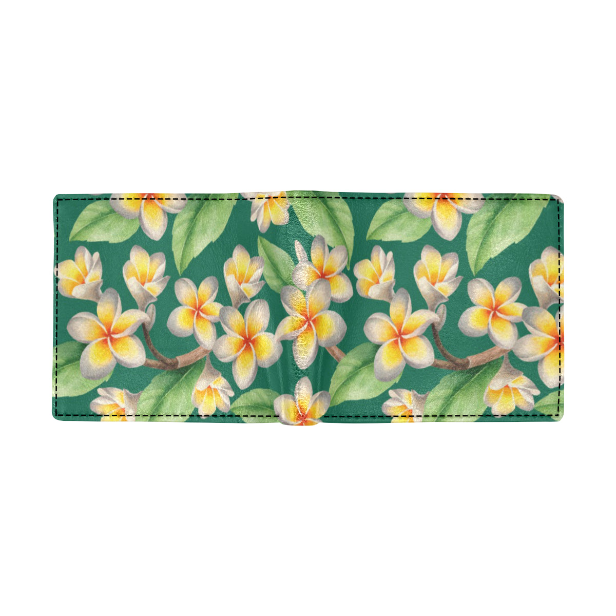 Plumeria Pattern Print Design PM07 Men's ID Card Wallet