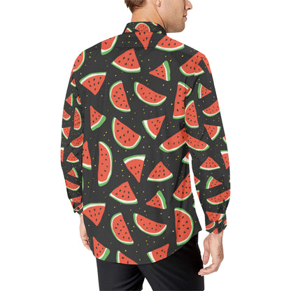 Watermelon Pattern Print Design WM09 Men's Long Sleeve Shirt