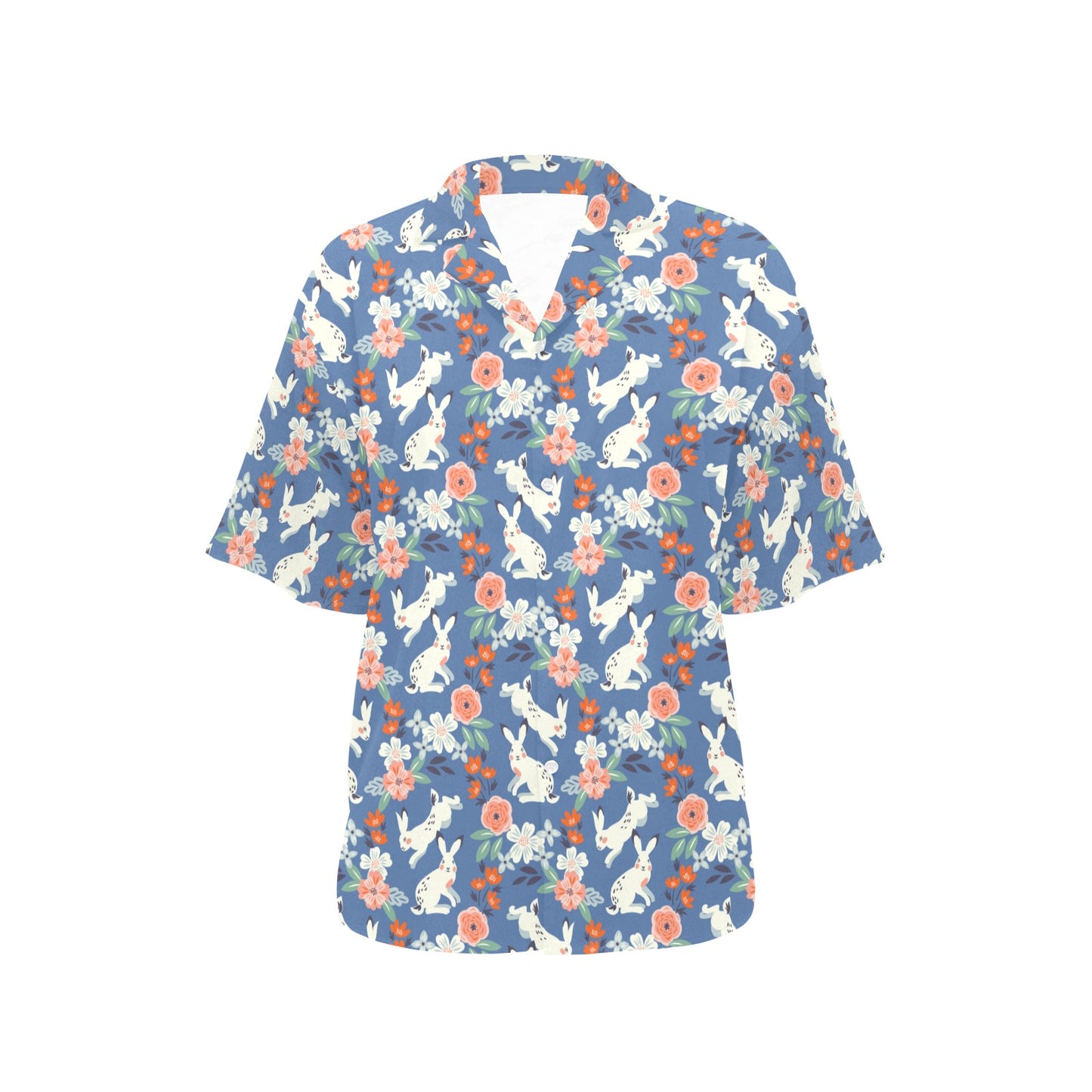 Bunny Pattern Print Design 07 Women's Hawaiian Shirt