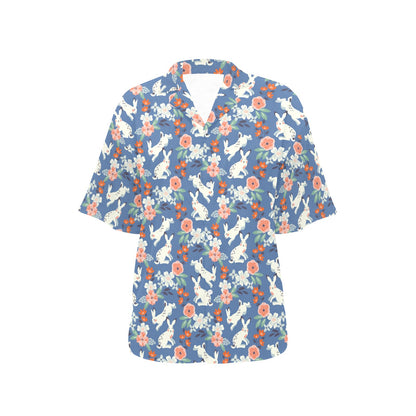 Bunny Pattern Print Design 07 Women's Hawaiian Shirt