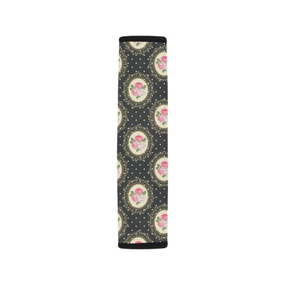 Rose Pattern Print Design RO015 Car Seat Belt Cover