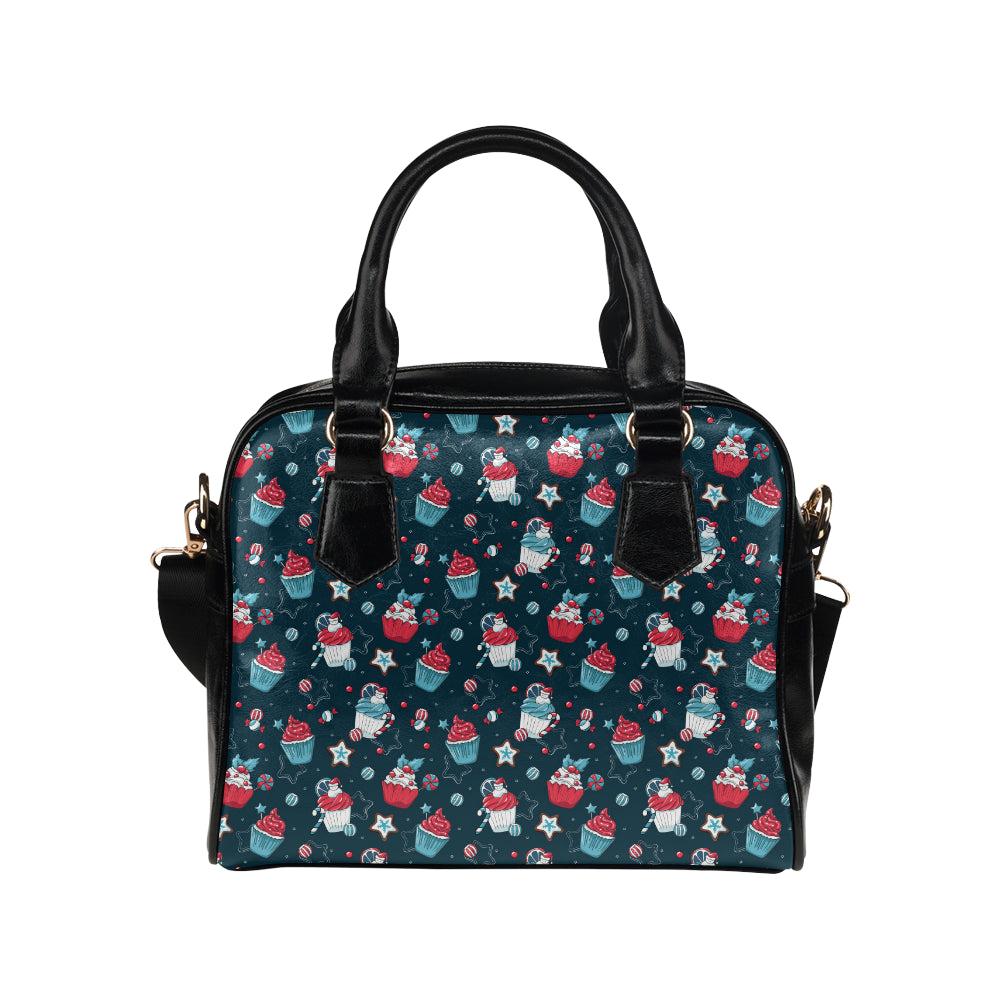 Cupcake Pattern Print Design 03 Shoulder Handbag