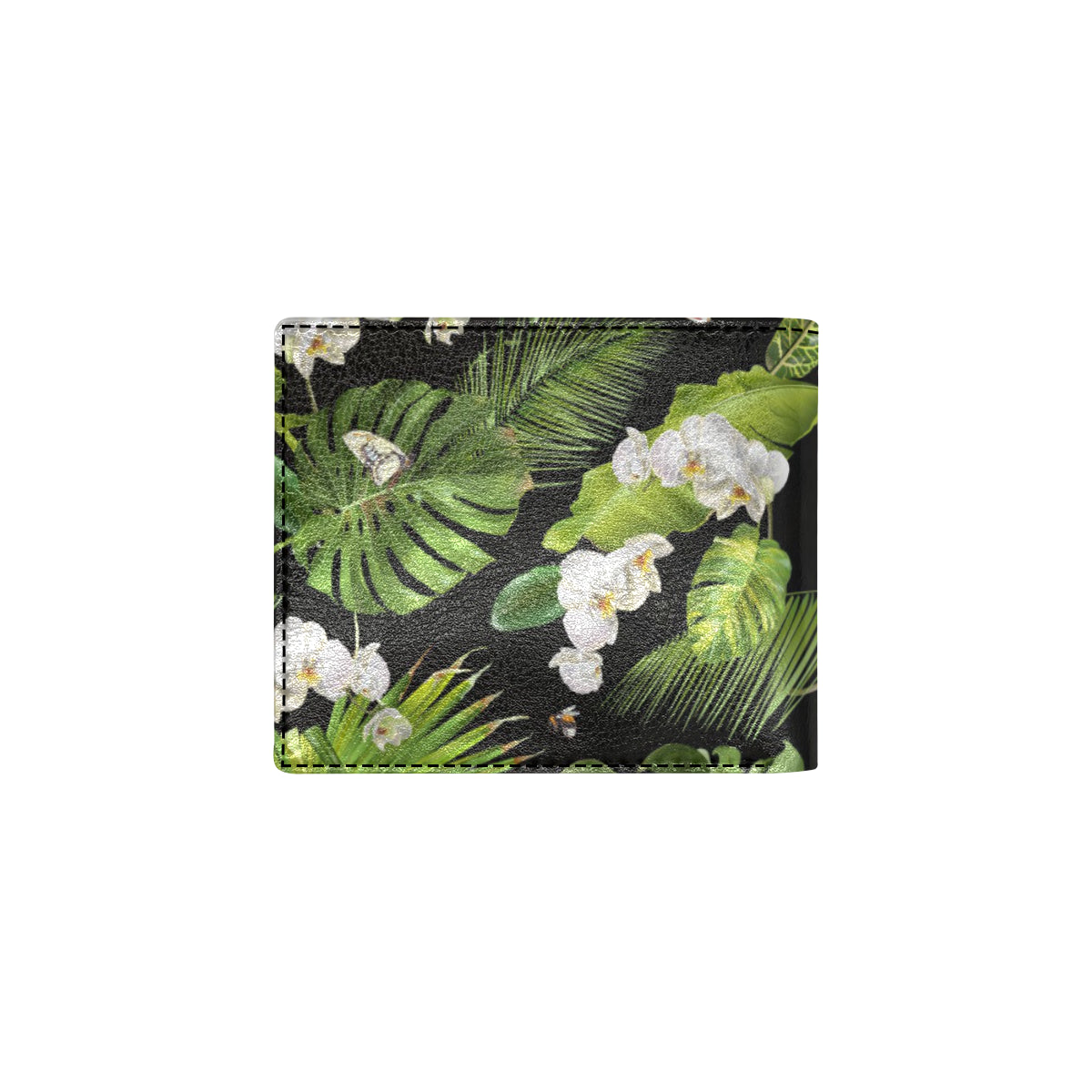 Tropical Flower Pattern Print Design TF026 Men's ID Card Wallet