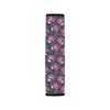 Sugar Skull Pink Rose Themed Print Car Seat Belt Cover