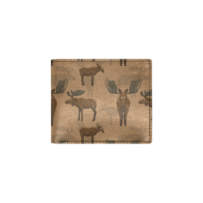 Moose Pattern Print Design 03 Men's ID Card Wallet