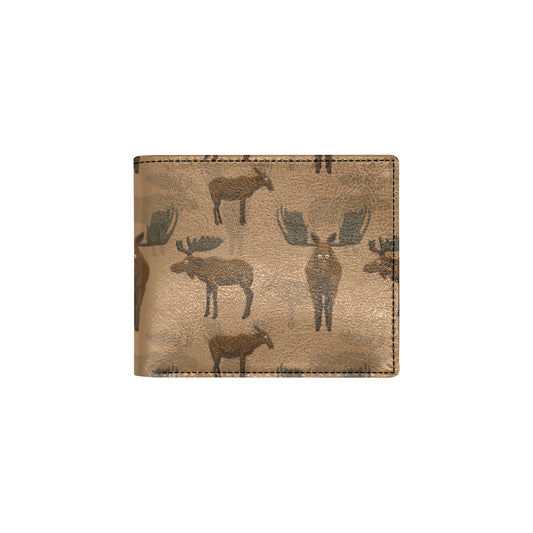 Moose Pattern Print Design 03 Men's ID Card Wallet