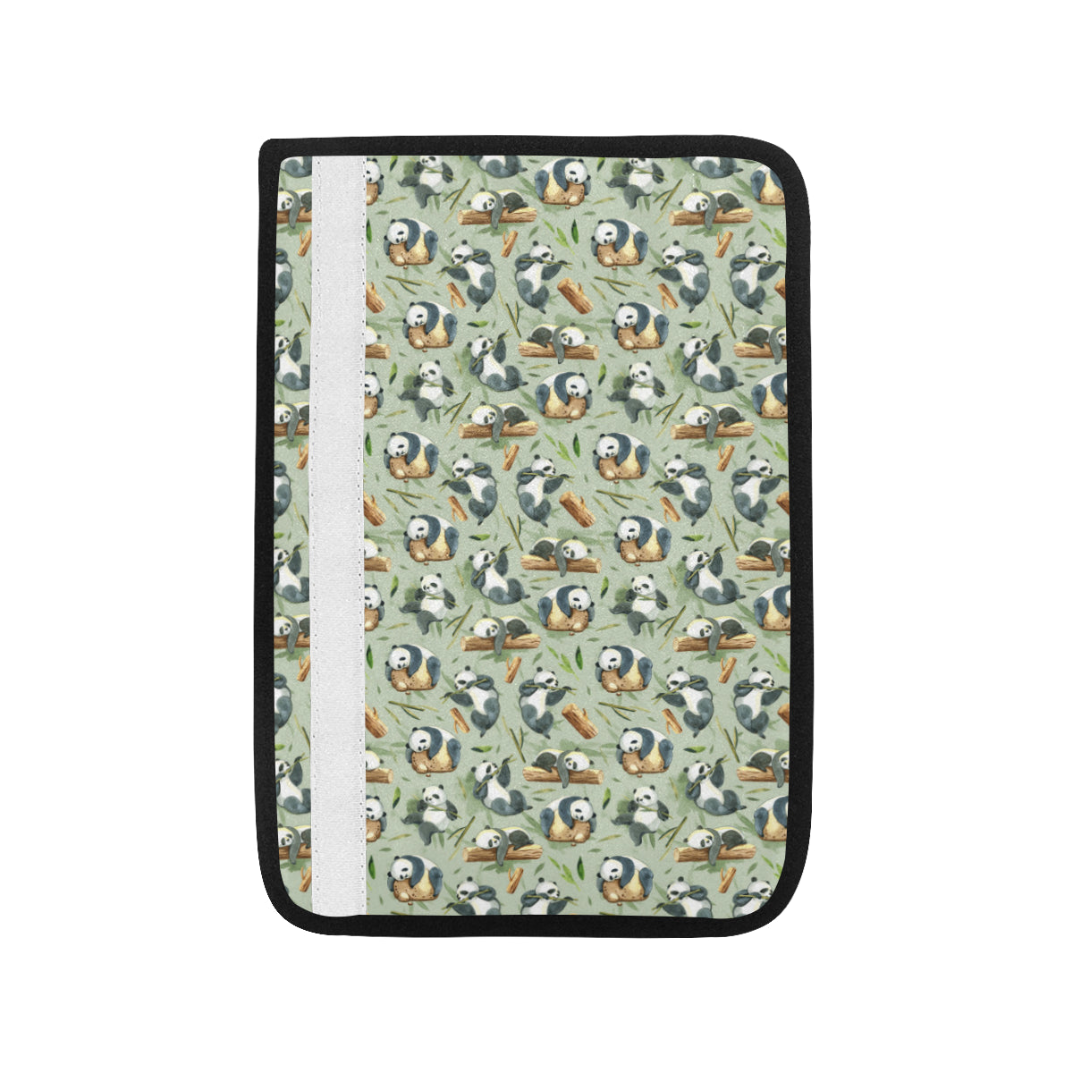Panda Bear Design Bamboo Print Car Seat Belt Cover