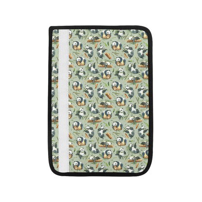 Panda Bear Design Bamboo Print Car Seat Belt Cover