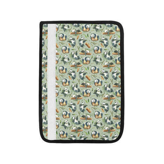Panda Bear Design Bamboo Print Car Seat Belt Cover