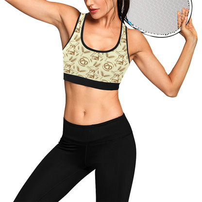 Agricultural Windmills Print Design 03 Sports Bra