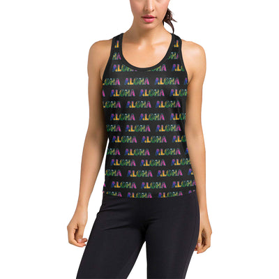 Aloha Hawaii Neon Women's Racerback Tank Top