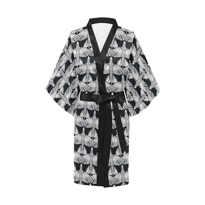 Flying Fish Pattern Print Design 03 Women's Short Kimono