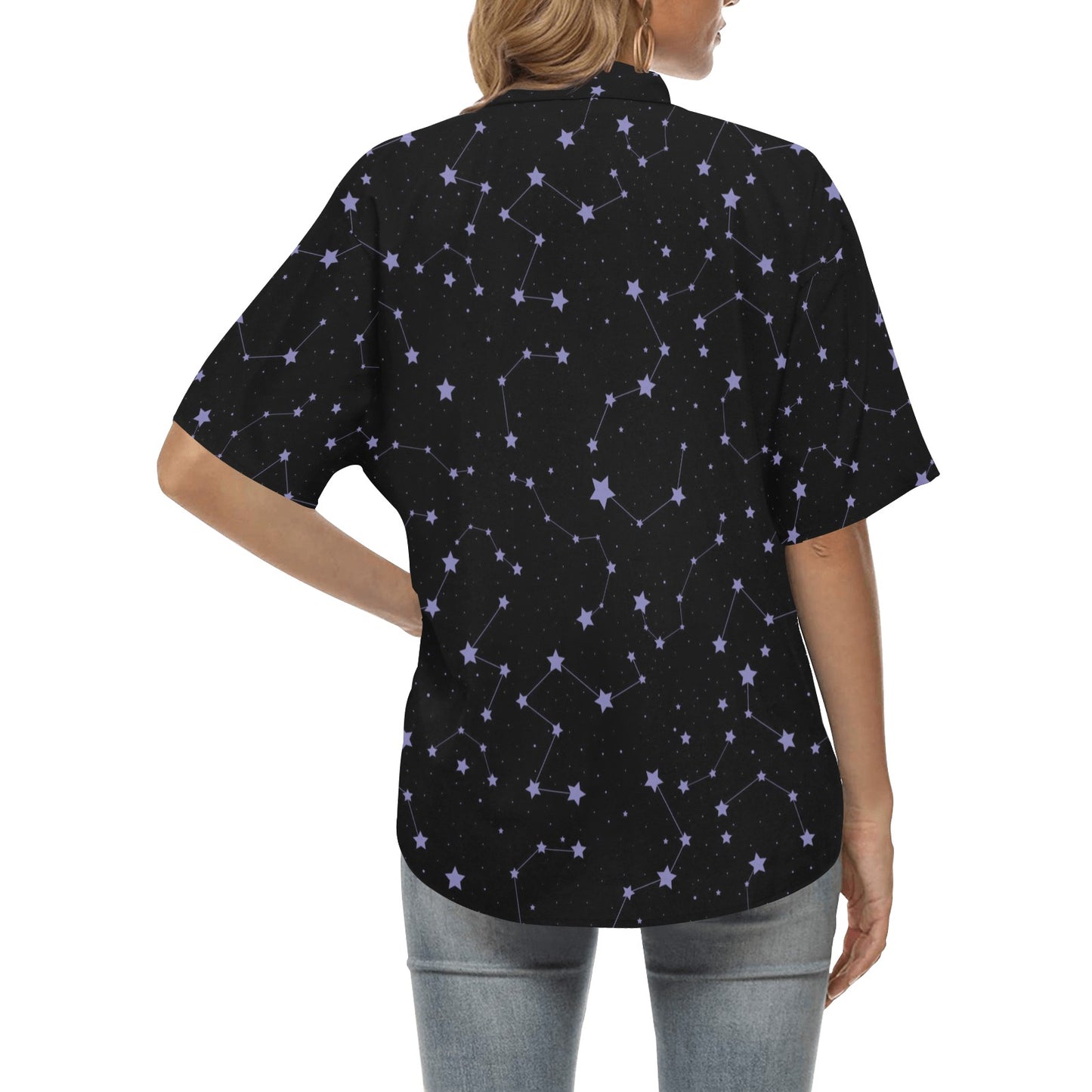 Star Print Design LKS303 Women's Hawaiian Shirt