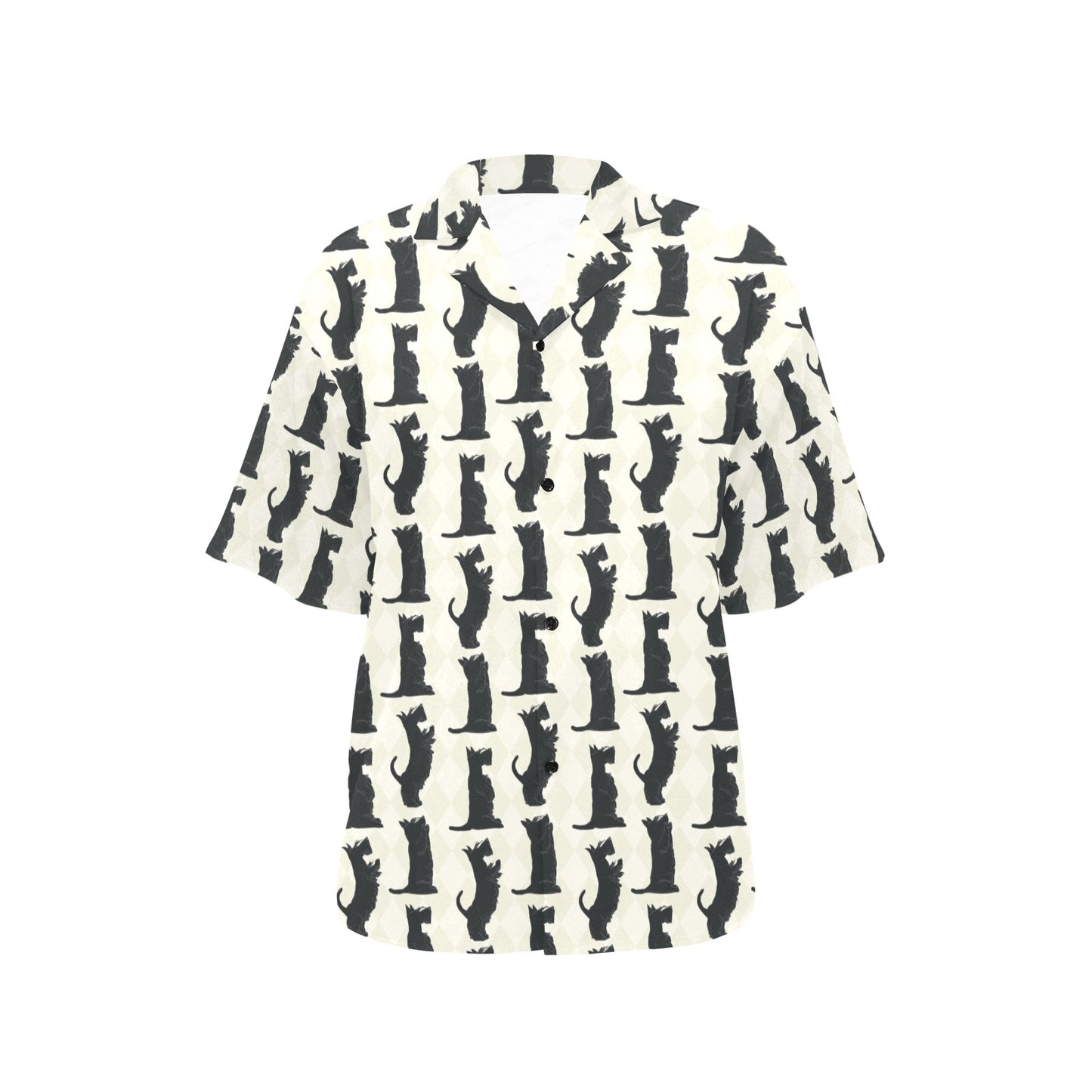 Scottish Terriers Print Design LKS309 Women's Hawaiian Shirt