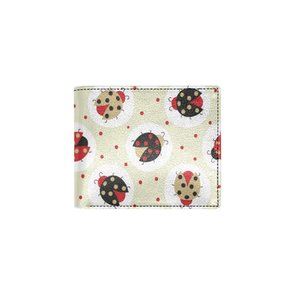 Ladybug Pattern Print Design 03 Men's ID Card Wallet
