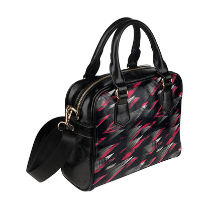Racing Style Pattern Print Design A04 Shoulder Handbag