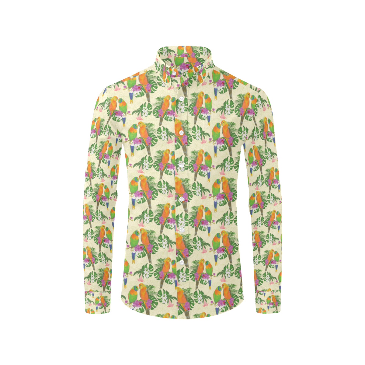 Conures Pattern Print Design 02 Men's Long Sleeve Shirt