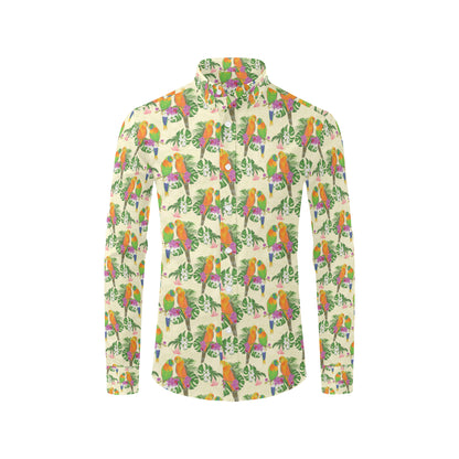 Conures Pattern Print Design 02 Men's Long Sleeve Shirt