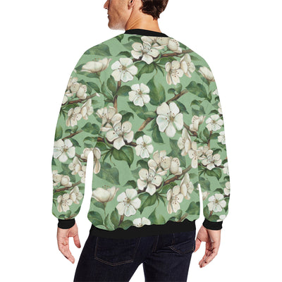 Apple blossom Pattern Print Design AB02 Men Long Sleeve Sweatshirt