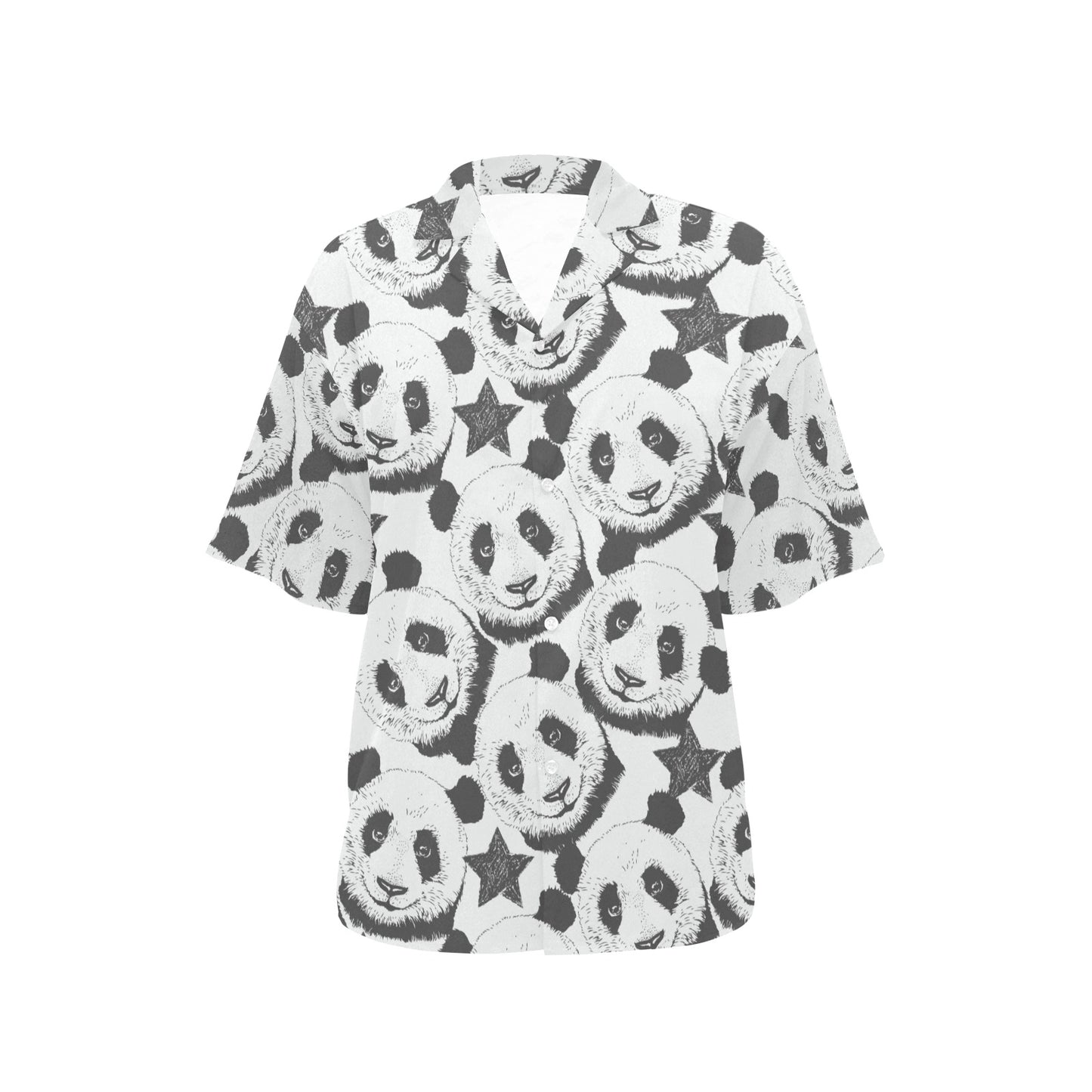 Panda Pattern Print Design A02 Women's Hawaiian Shirt