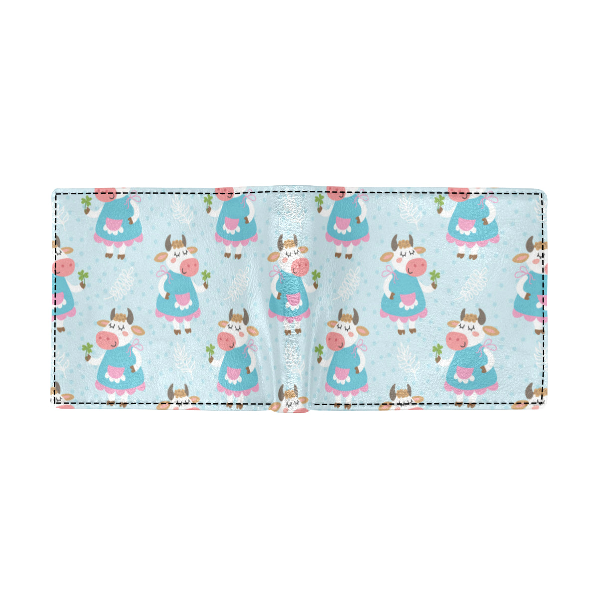 Cattle Happy Pattern Print Design 03 Men's ID Card Wallet