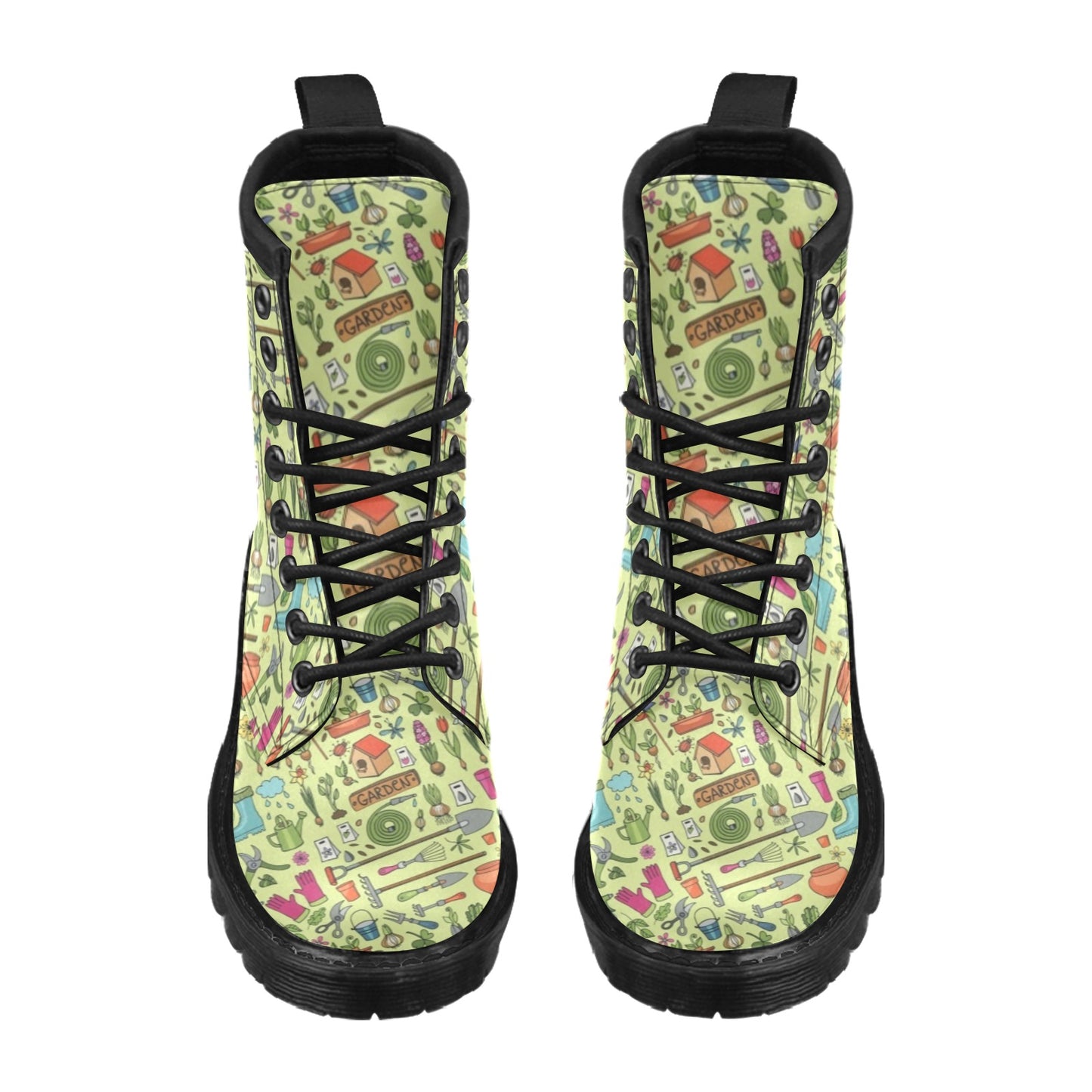 Gardening Pattern Print Design G02 Women's Boots
