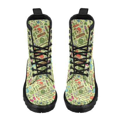 Gardening Pattern Print Design G02 Women's Boots