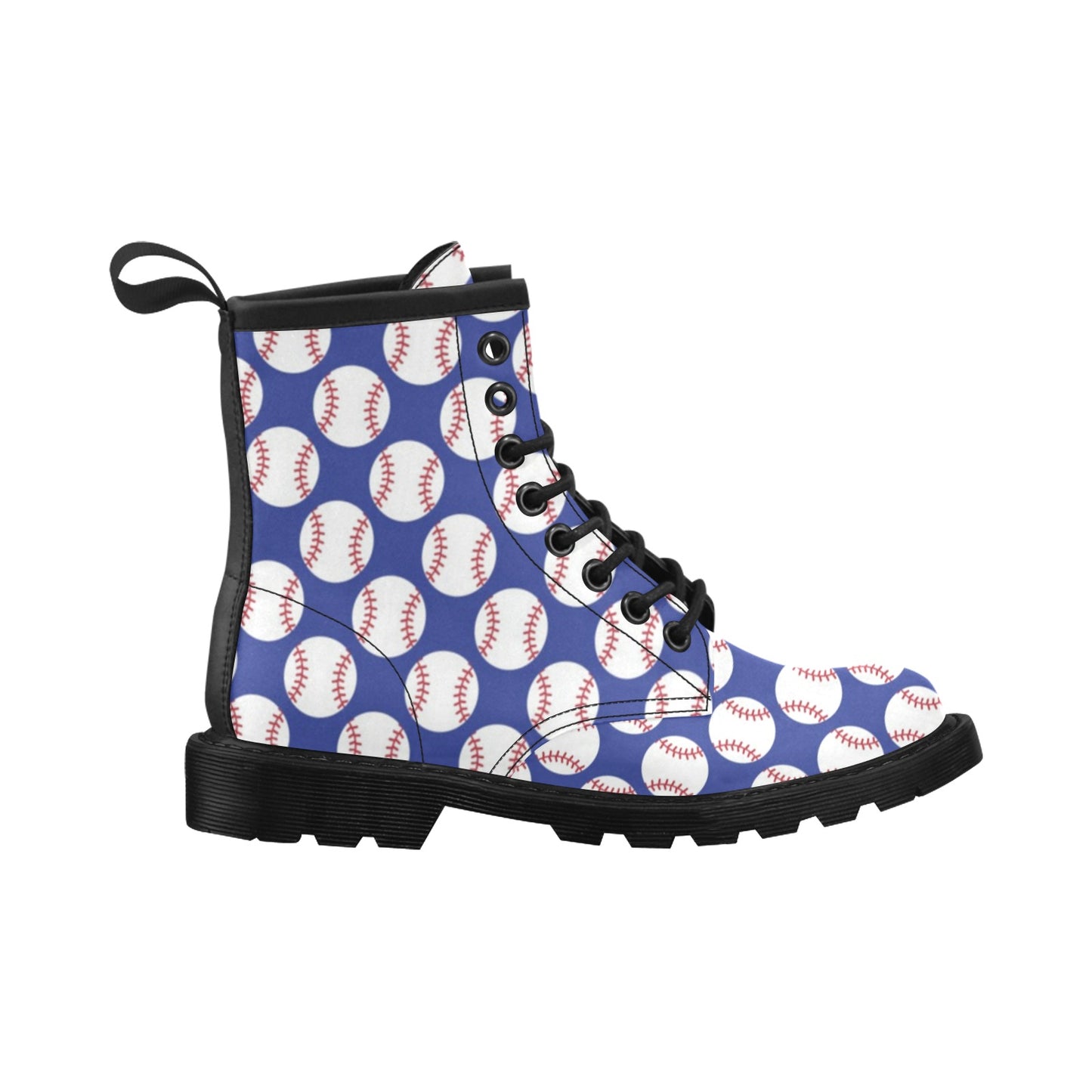 Baseball Blue Background Women's Boots