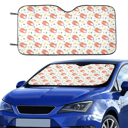 Salmon Steak Print Design LKS303 Car front Windshield Sun Shade
