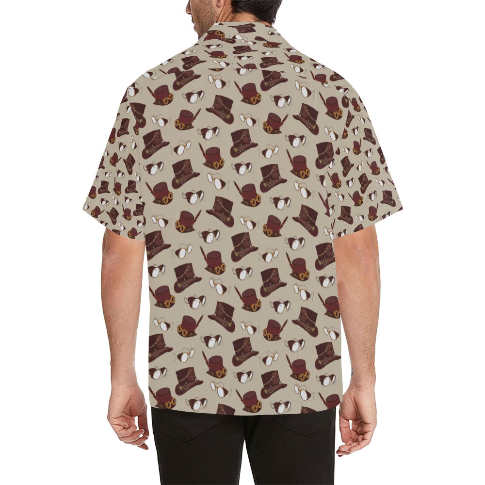 Steampunk Hat Print Design LKS301 Men's Hawaiian Shirt