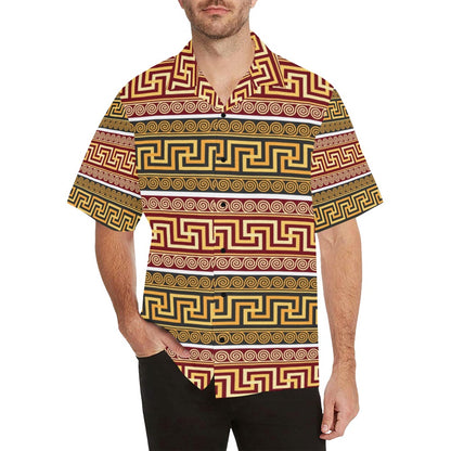 Ancient Greek Pattern Print Design LKS302 Men's Hawaiian Shirt
