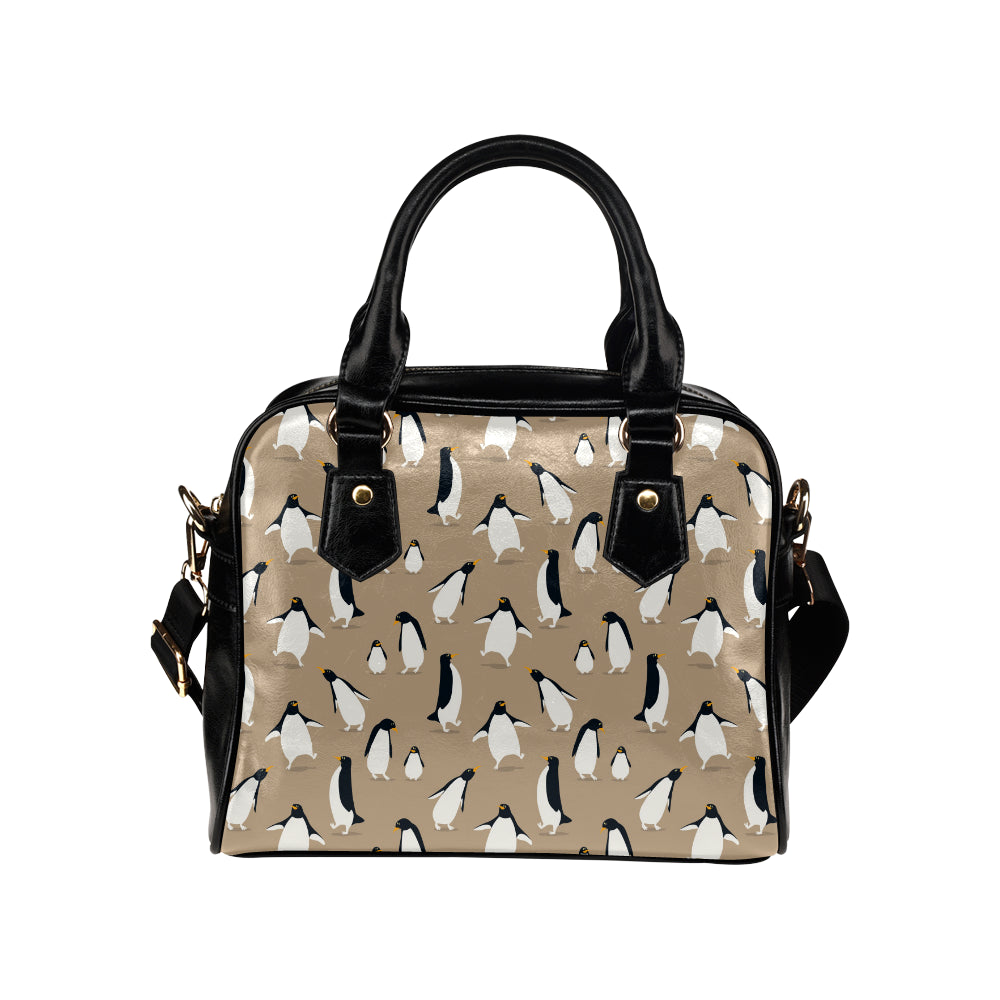 Penguin Pattern Print Design A01 Shoulder Handbag