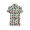 Birds Pattern Print Design 04 Men's Short Sleeve Button Up Shirt