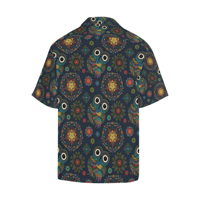 Owl Boho Style Pattern Print Design A04 Men's Hawaiian Shirt