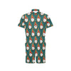 Baseball Fire Print Pattern Men's Romper