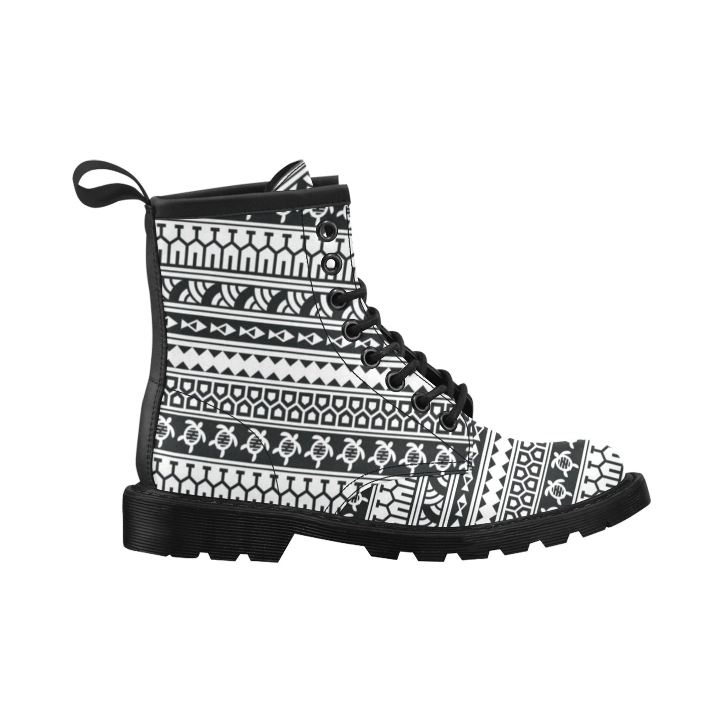 Samoan Pattern Print Design LKS303 Women's Boots