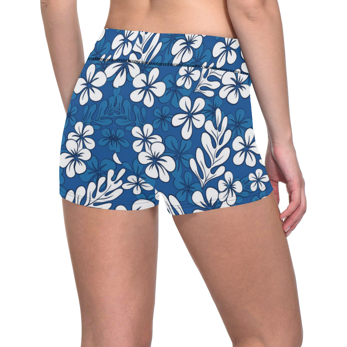 Plumeria Pattern Print Design PM015 Yoga Shorts