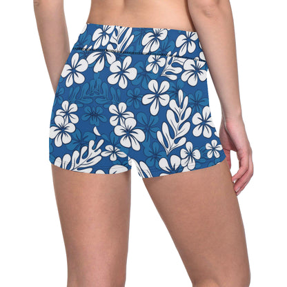 Plumeria Pattern Print Design PM015 Yoga Shorts