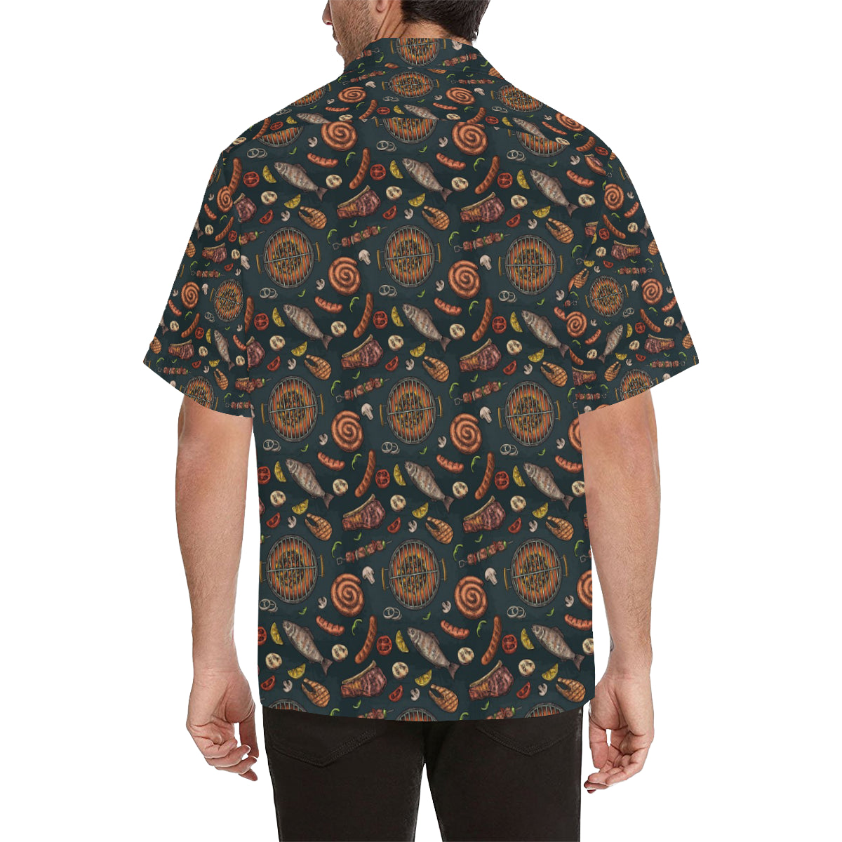 Barbecue Pattern Print Design 02 Men's Hawaiian Shirt