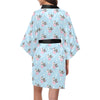 Cow Pattern Print Design 07 Women's Short Kimono