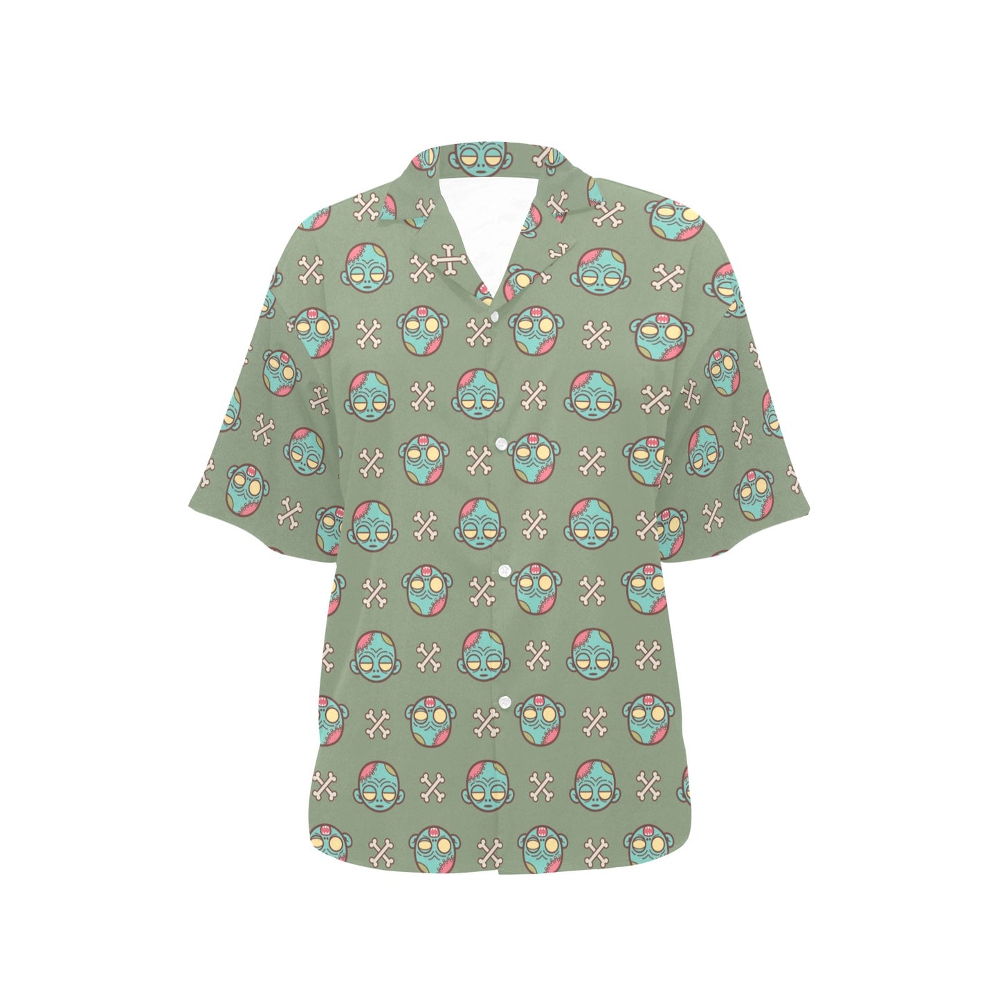 Zombie Print Design LKS301 Women's Hawaiian Shirt