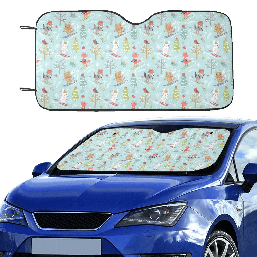Ski Fox Cute Print Design LKS303 Car front Windshield Sun Shade
